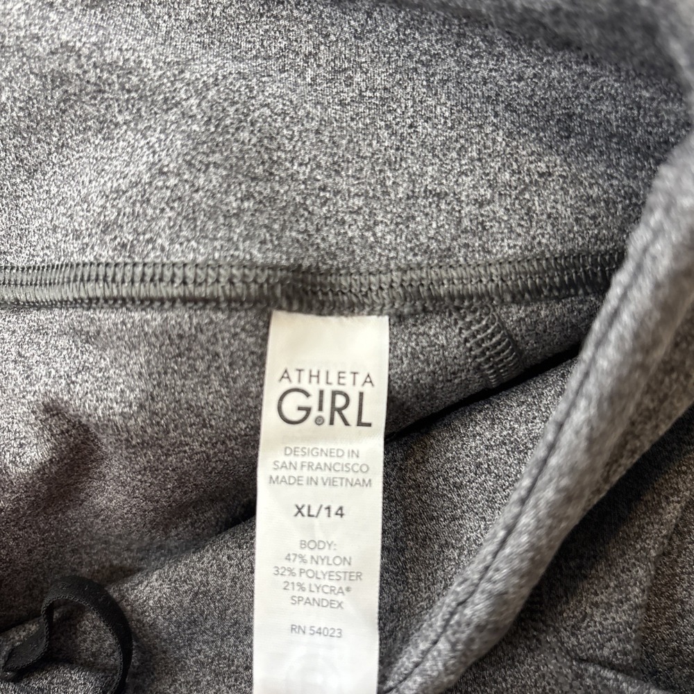 Athleta Girl XL 14 Stash Your Treasures Tight Charcoal Gray Leggings Side Pocket - Picture 7 of 7